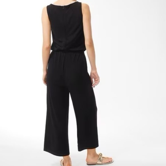NWT Chico's Travelers Tie Waist Jumpsuit - Deep Taupe - Chico's 2- Size 12 / L - Picture 3 of 10